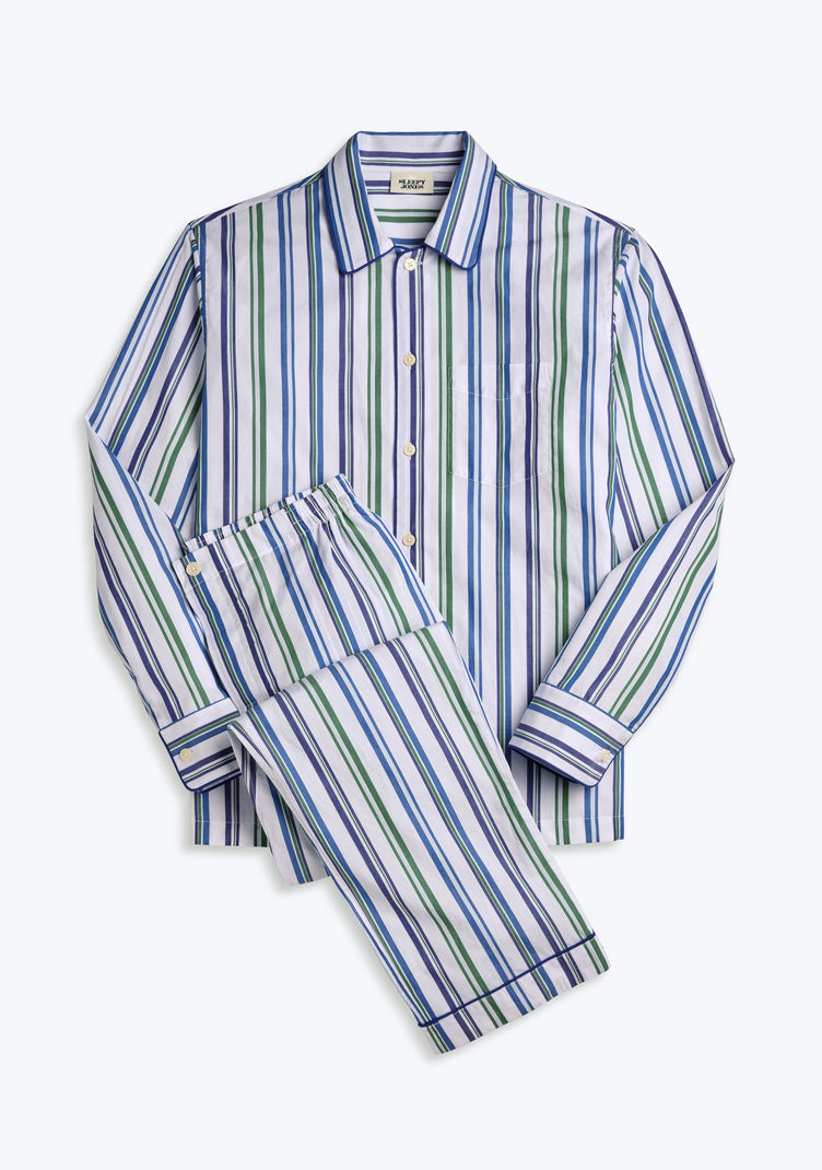 Henry Pajama Set in Ribbon Stripe